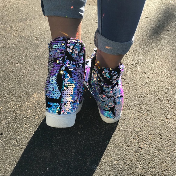 🆕SALE Mermaid | Sequin Slip On Sneakers - Picture 7 of 8